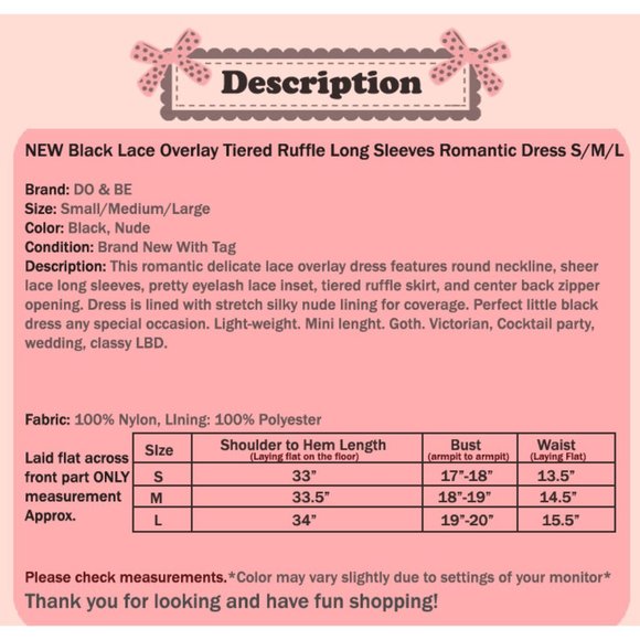 Black Lace Overlay Tiered Ruffle Romantic Dress - Picture 8 of 8